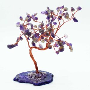 Gemstone Tree - Amethyst on Natural Agate Base