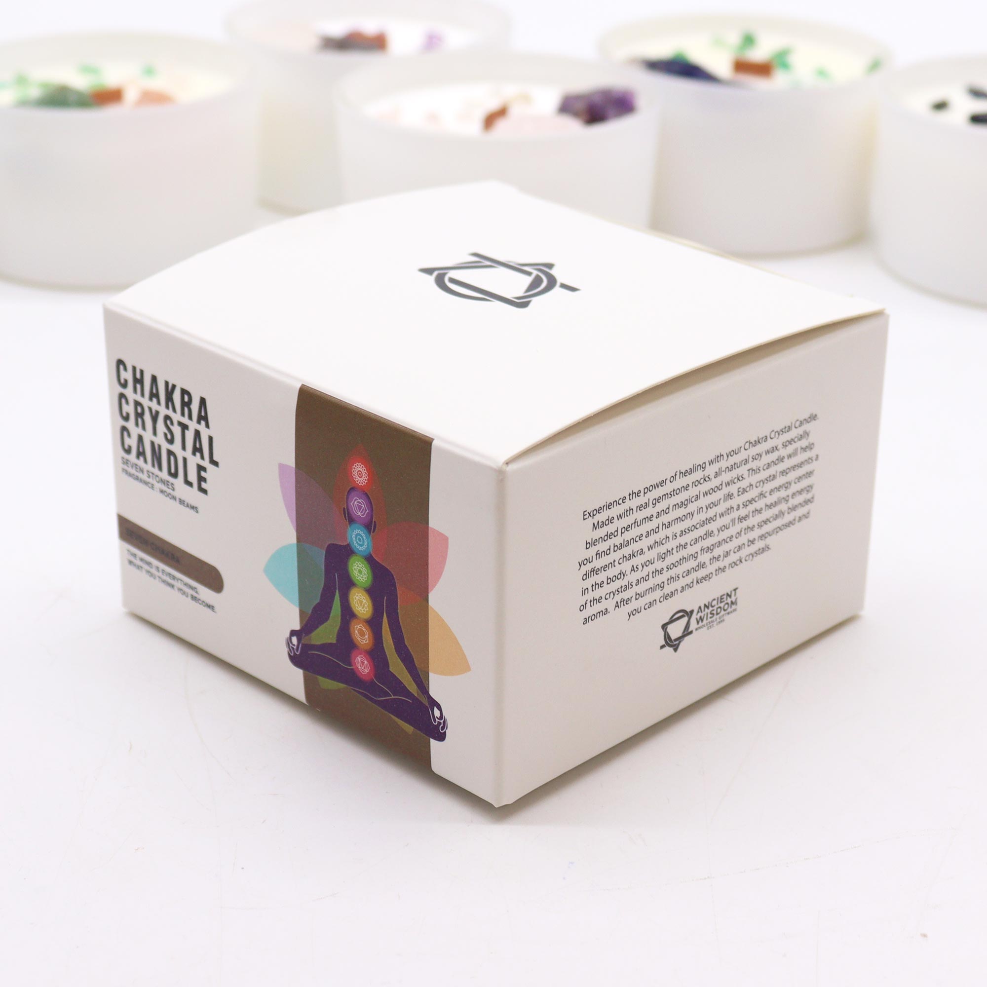 Chakra Crystal Candles - Seven Chakra